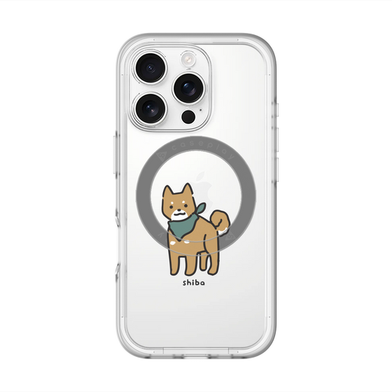 スリムプロテクションプレミアムケース with MagSafe［ オリジナル - CASEPLAYイヌ - shiba ］