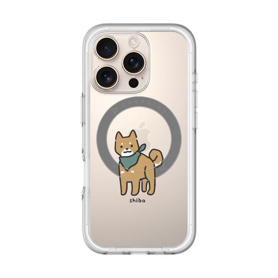 スリムプロテクションプレミアムケース with MagSafe［ オリジナル - CASEPLAYイヌ - shiba ］