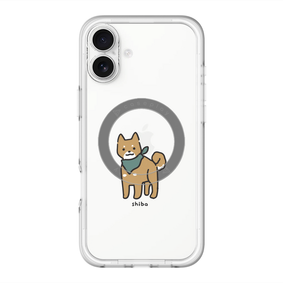 スリムプロテクションプレミアムケース with MagSafe［ オリジナル - CASEPLAYイヌ - shiba ］