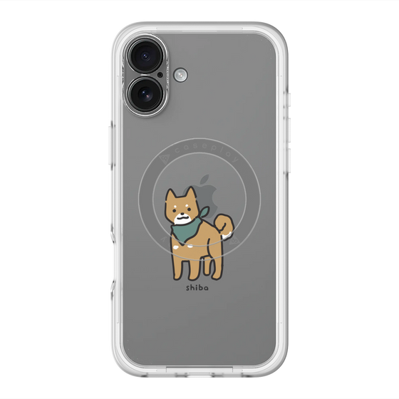 スリムプロテクションプレミアムケース with MagSafe［ オリジナル - CASEPLAYイヌ - shiba ］