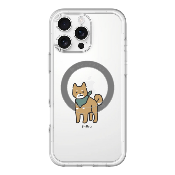 スリムプロテクションプレミアムケース with MagSafe［ オリジナル - CASEPLAYイヌ - shiba ］