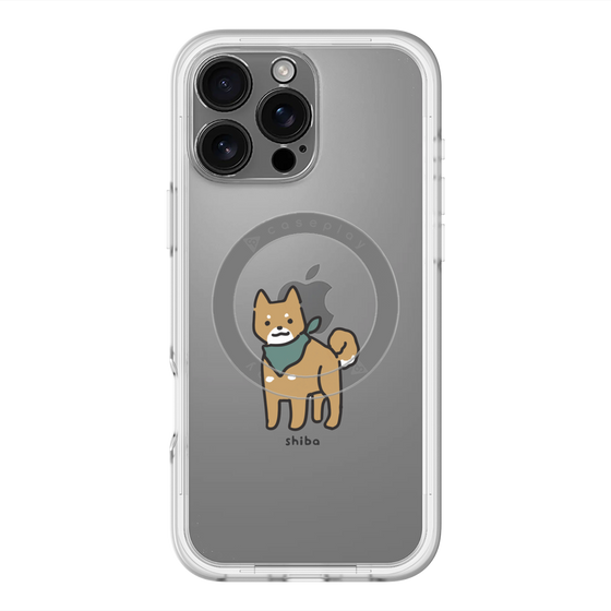 スリムプロテクションプレミアムケース with MagSafe［ オリジナル - CASEPLAYイヌ - shiba ］
