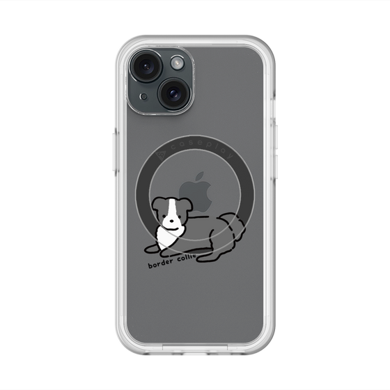 スリムプロテクションプレミアムケース with MagSafe［ オリジナル - CASEPLAYイヌ - border collie ］