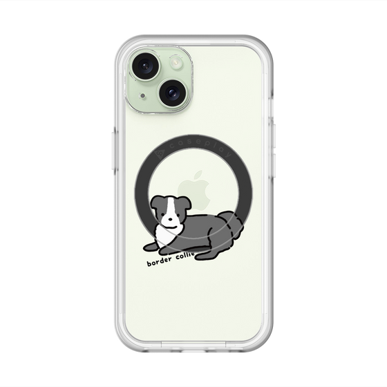 スリムプロテクションプレミアムケース with MagSafe［ オリジナル - CASEPLAYイヌ - border collie ］