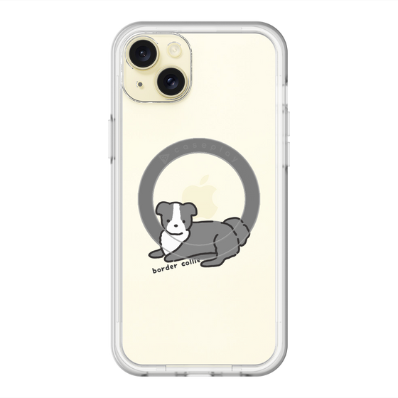 スリムプロテクションプレミアムケース with MagSafe［ オリジナル - CASEPLAYイヌ - border collie ］