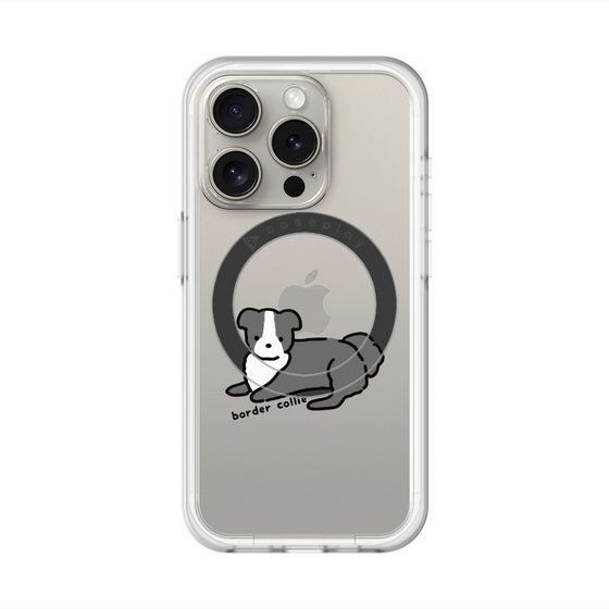 スリムプロテクションプレミアムケース with MagSafe［ オリジナル - CASEPLAYイヌ - border collie ］