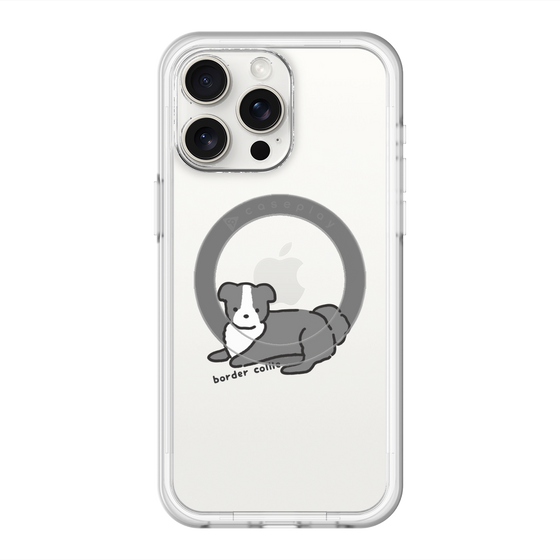 スリムプロテクションプレミアムケース with MagSafe［ オリジナル - CASEPLAYイヌ - border collie ］