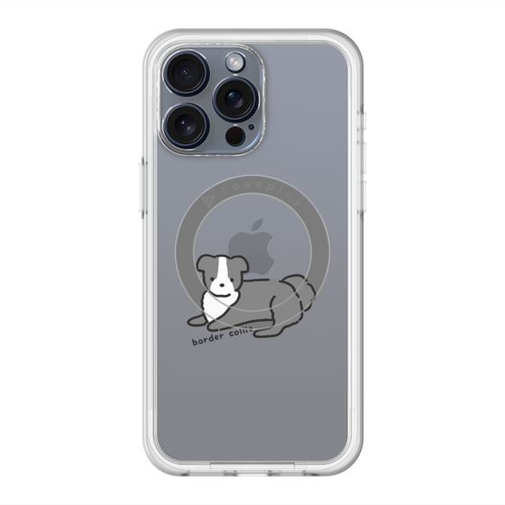 スリムプロテクションプレミアムケース with MagSafe［ オリジナル - CASEPLAYイヌ - border collie ］