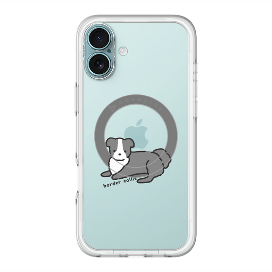 スリムプロテクションプレミアムケース with MagSafe［ オリジナル - CASEPLAYイヌ - border collie ］
