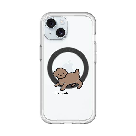 スリムプロテクションプレミアムケース with MagSafe［ オリジナル - CASEPLAYイヌ - toy pooh ］