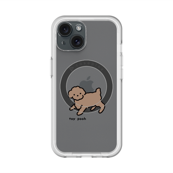 スリムプロテクションプレミアムケース with MagSafe［ オリジナル - CASEPLAYイヌ - toy pooh ］