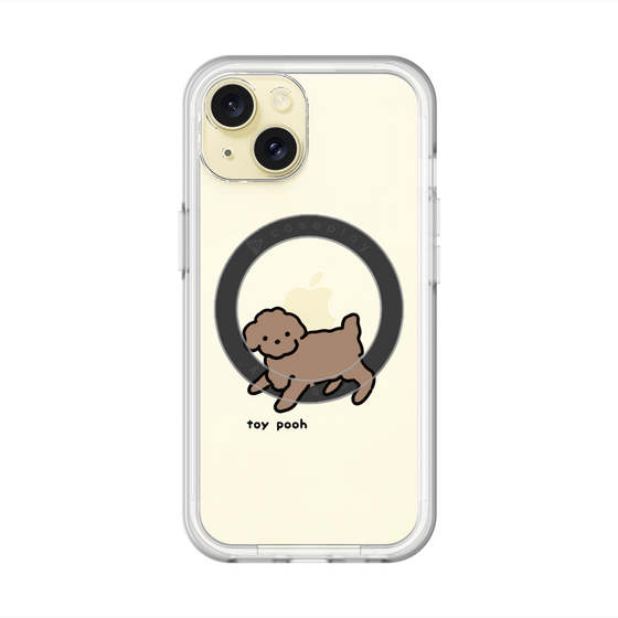 スリムプロテクションプレミアムケース with MagSafe［ オリジナル - CASEPLAYイヌ - toy pooh ］