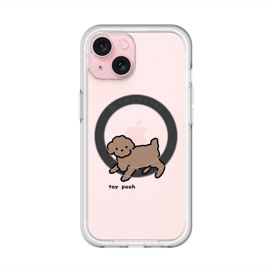 スリムプロテクションプレミアムケース with MagSafe［ オリジナル - CASEPLAYイヌ - toy pooh ］
