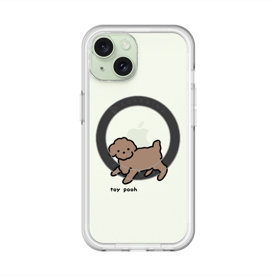 スリムプロテクションプレミアムケース with MagSafe［ オリジナル - CASEPLAYイヌ - toy pooh ］