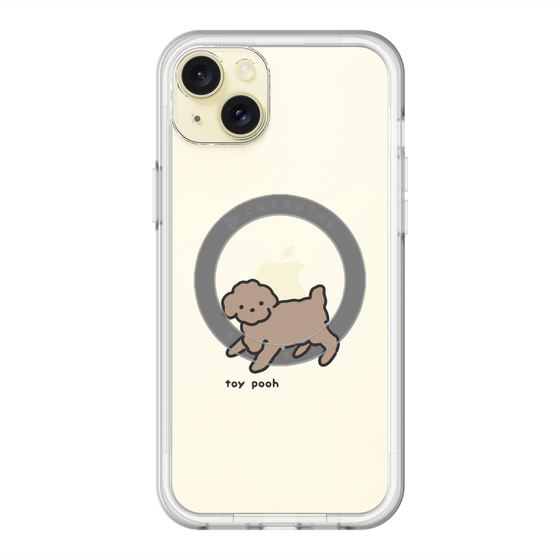 スリムプロテクションプレミアムケース with MagSafe［ オリジナル - CASEPLAYイヌ - toy pooh ］