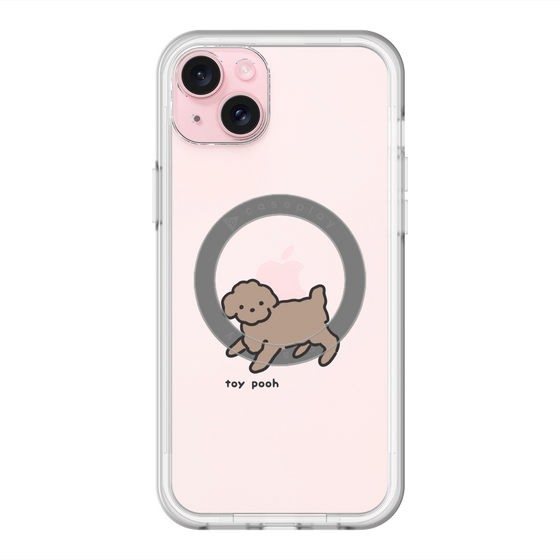 スリムプロテクションプレミアムケース with MagSafe［ オリジナル - CASEPLAYイヌ - toy pooh ］