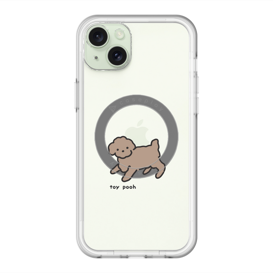 スリムプロテクションプレミアムケース with MagSafe［ オリジナル - CASEPLAYイヌ - toy pooh ］
