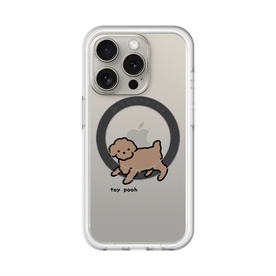 スリムプロテクションプレミアムケース with MagSafe［ オリジナル - CASEPLAYイヌ - toy pooh ］