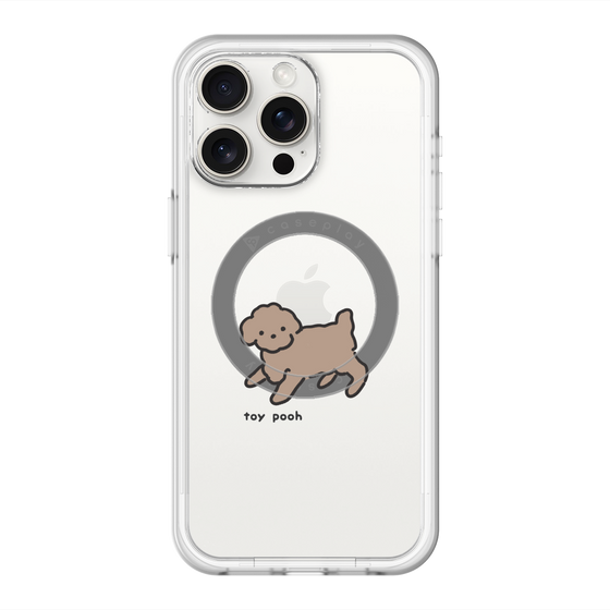 スリムプロテクションプレミアムケース with MagSafe［ オリジナル - CASEPLAYイヌ - toy pooh ］
