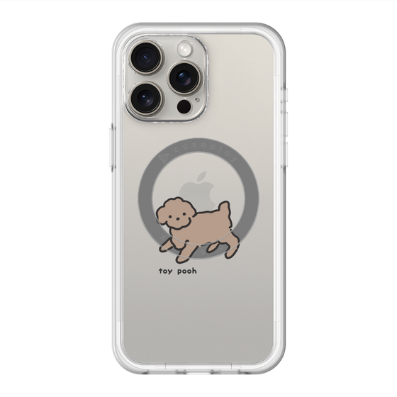 スリムプロテクションプレミアムケース with MagSafe［ オリジナル - CASEPLAYイヌ - toy pooh ］