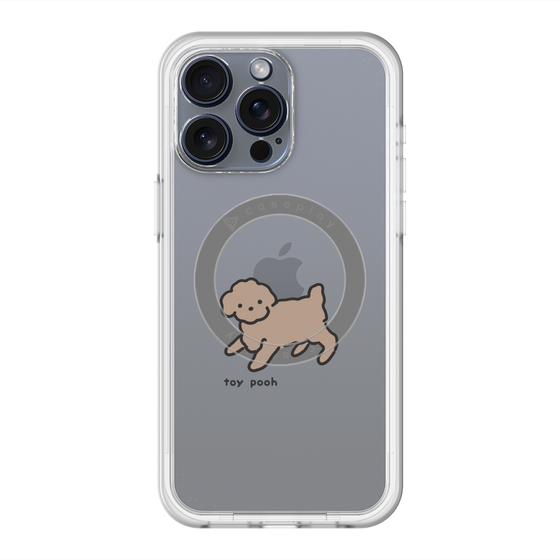 スリムプロテクションプレミアムケース with MagSafe［ オリジナル - CASEPLAYイヌ - toy pooh ］