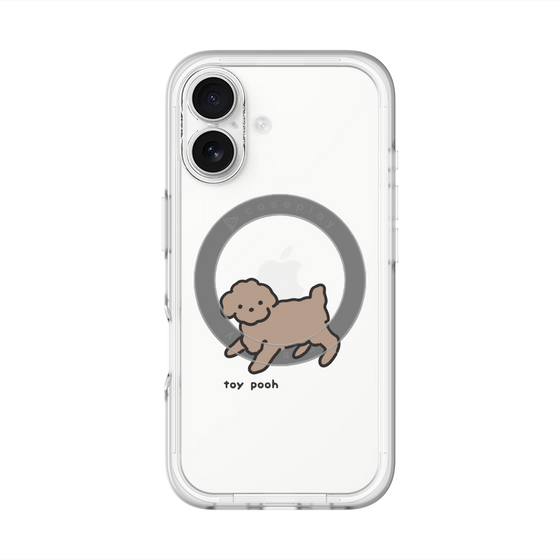 スリムプロテクションプレミアムケース with MagSafe［ オリジナル - CASEPLAYイヌ - toy pooh ］