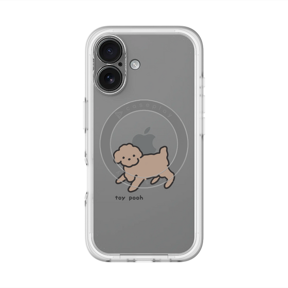 スリムプロテクションプレミアムケース with MagSafe［ オリジナル - CASEPLAYイヌ - toy pooh ］