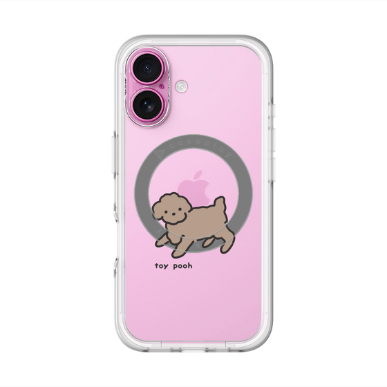 スリムプロテクションプレミアムケース with MagSafe［ オリジナル - CASEPLAYイヌ - toy pooh ］