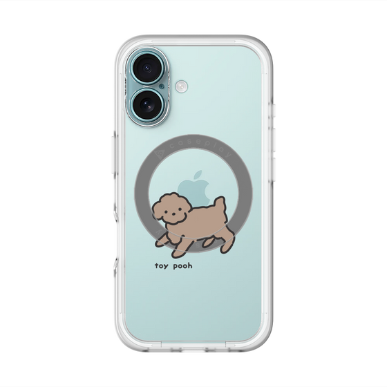 スリムプロテクションプレミアムケース with MagSafe［ オリジナル - CASEPLAYイヌ - toy pooh ］