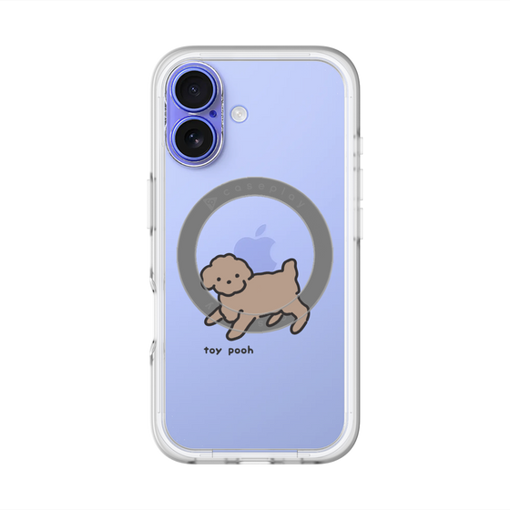 スリムプロテクションプレミアムケース with MagSafe［ オリジナル - CASEPLAYイヌ - toy pooh ］