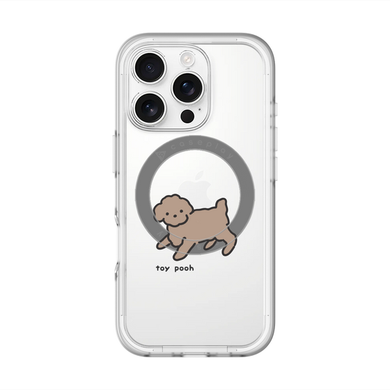 スリムプロテクションプレミアムケース with MagSafe［ オリジナル - CASEPLAYイヌ - toy pooh ］