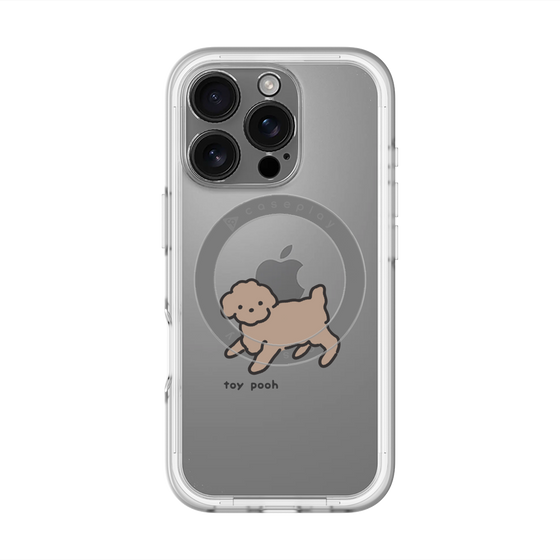 スリムプロテクションプレミアムケース with MagSafe［ オリジナル - CASEPLAYイヌ - toy pooh ］