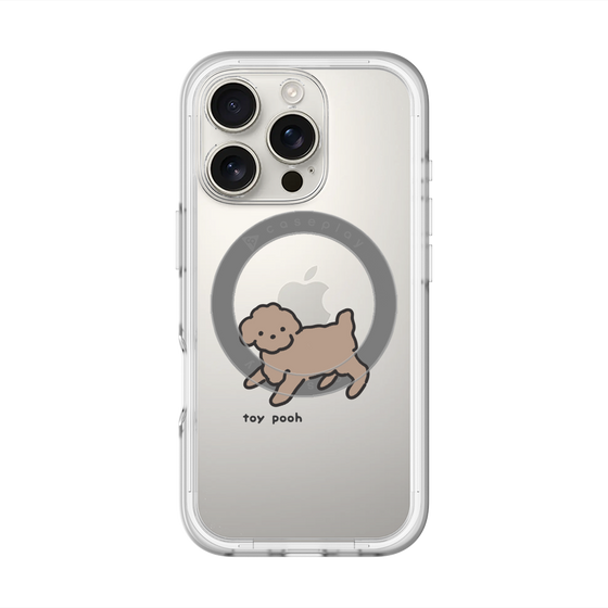 スリムプロテクションプレミアムケース with MagSafe［ オリジナル - CASEPLAYイヌ - toy pooh ］