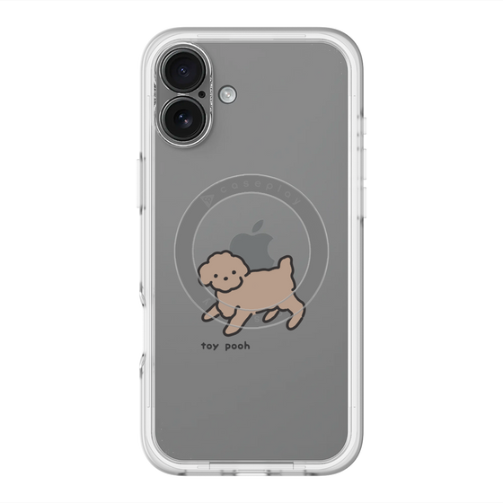 スリムプロテクションプレミアムケース with MagSafe［ オリジナル - CASEPLAYイヌ - toy pooh ］