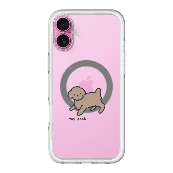 スリムプロテクションプレミアムケース with MagSafe［ オリジナル - CASEPLAYイヌ - toy pooh ］