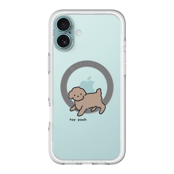 スリムプロテクションプレミアムケース with MagSafe［ オリジナル - CASEPLAYイヌ - toy pooh ］