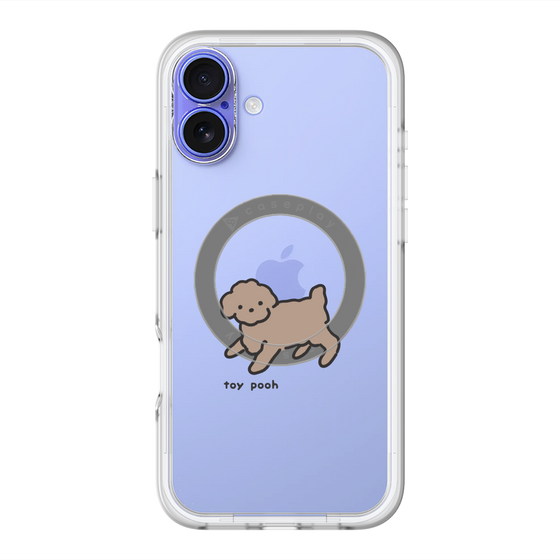 スリムプロテクションプレミアムケース with MagSafe［ オリジナル - CASEPLAYイヌ - toy pooh ］