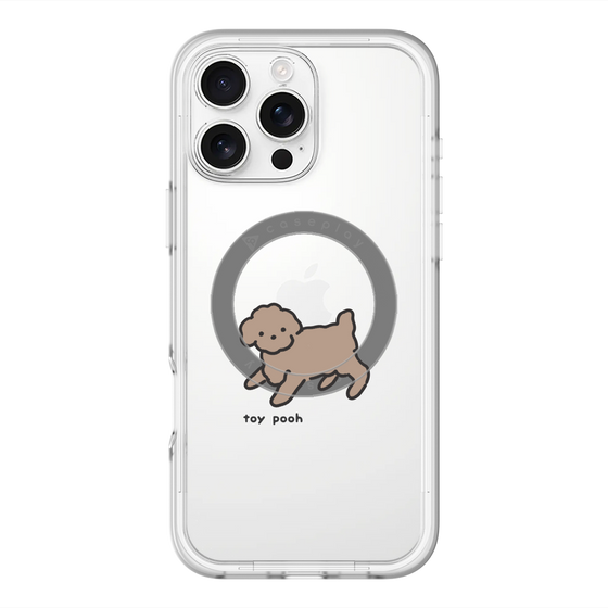 スリムプロテクションプレミアムケース with MagSafe［ オリジナル - CASEPLAYイヌ - toy pooh ］
