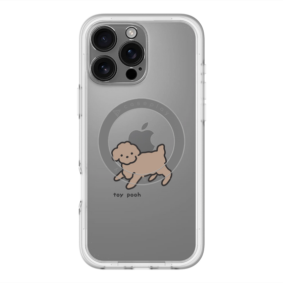 スリムプロテクションプレミアムケース with MagSafe［ オリジナル - CASEPLAYイヌ - toy pooh ］
