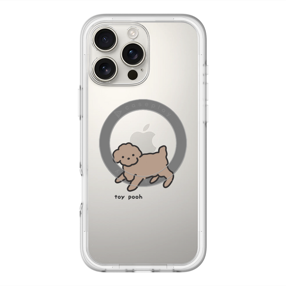 スリムプロテクションプレミアムケース with MagSafe［ オリジナル - CASEPLAYイヌ - toy pooh ］