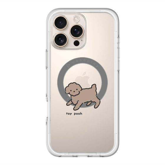 スリムプロテクションプレミアムケース with MagSafe［ オリジナル - CASEPLAYイヌ - toy pooh ］