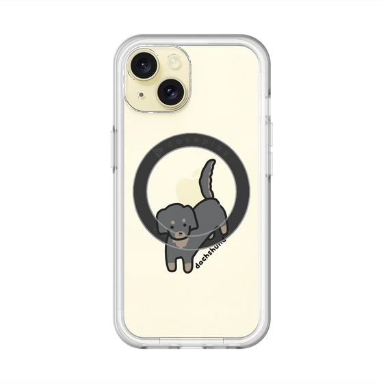 スリムプロテクションプレミアムケース with MagSafe［ オリジナル - CASEPLAYイヌ - dachsund ］
