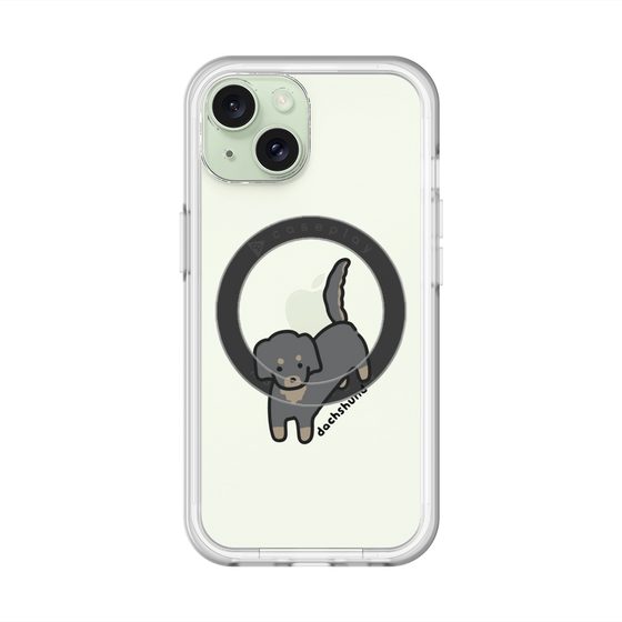 スリムプロテクションプレミアムケース with MagSafe［ オリジナル - CASEPLAYイヌ - dachsund ］