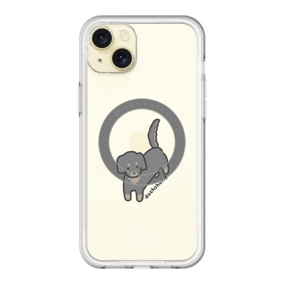 スリムプロテクションプレミアムケース with MagSafe［ オリジナル - CASEPLAYイヌ - dachsund ］