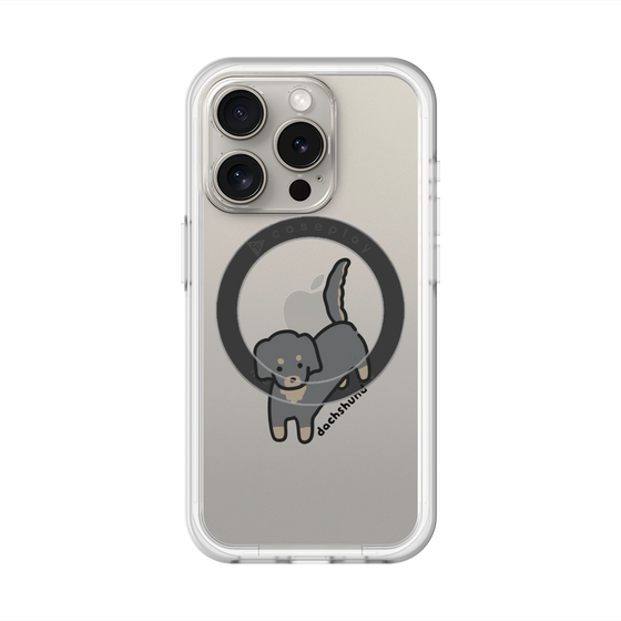 スリムプロテクションプレミアムケース with MagSafe［ オリジナル - CASEPLAYイヌ - dachsund ］
