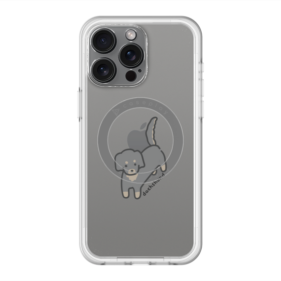 スリムプロテクションプレミアムケース with MagSafe［ オリジナル - CASEPLAYイヌ - dachsund ］