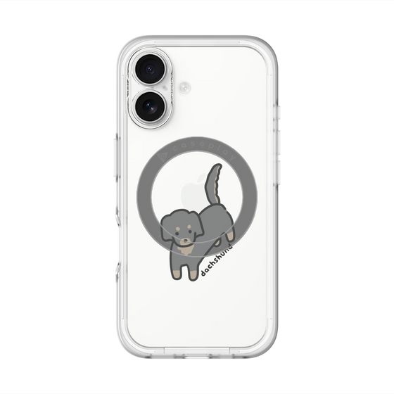 スリムプロテクションプレミアムケース with MagSafe［ オリジナル - CASEPLAYイヌ - dachsund ］