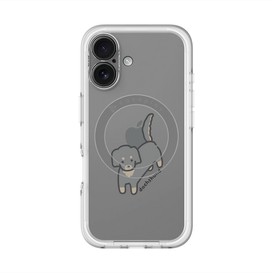 スリムプロテクションプレミアムケース with MagSafe［ オリジナル - CASEPLAYイヌ - dachsund ］