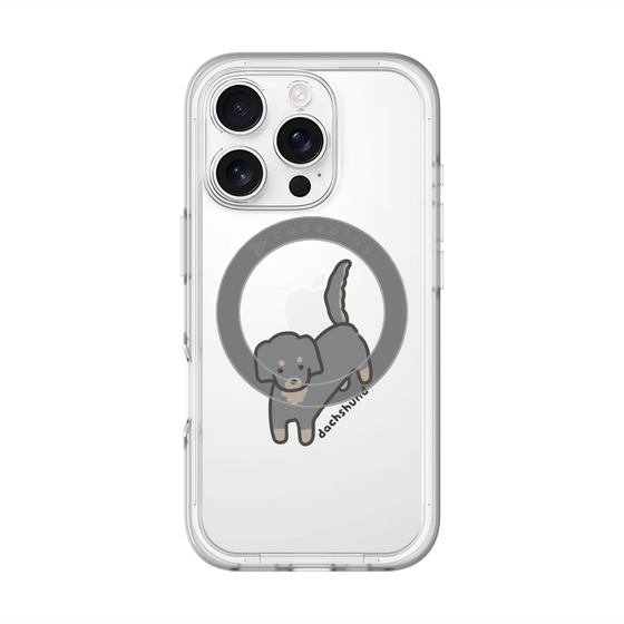 スリムプロテクションプレミアムケース with MagSafe［ オリジナル - CASEPLAYイヌ - dachsund ］