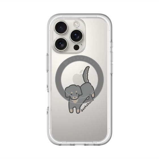 スリムプロテクションプレミアムケース with MagSafe［ オリジナル - CASEPLAYイヌ - dachsund ］
